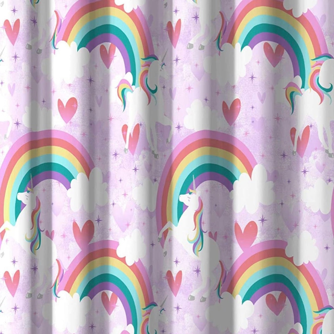 Rainbow Unicorn Shower Curtain