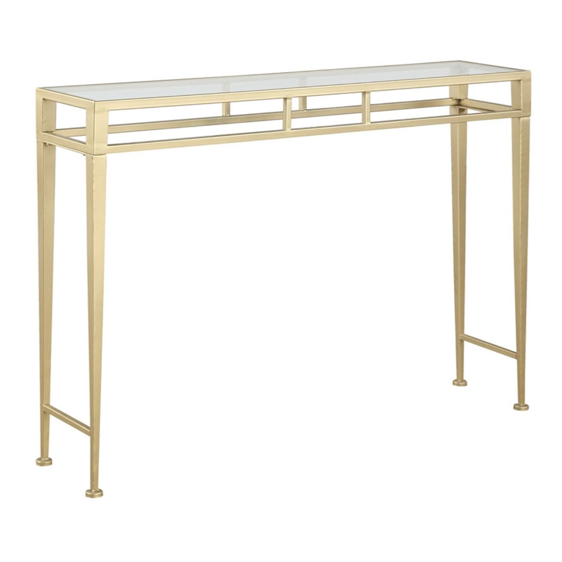 Glass Top Console Table