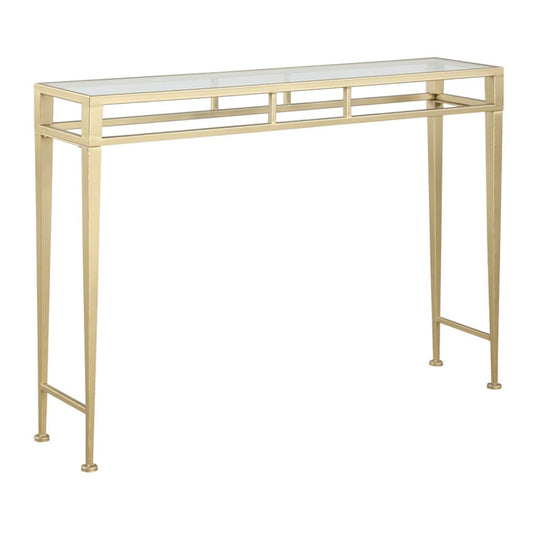 Glass Top Console Table