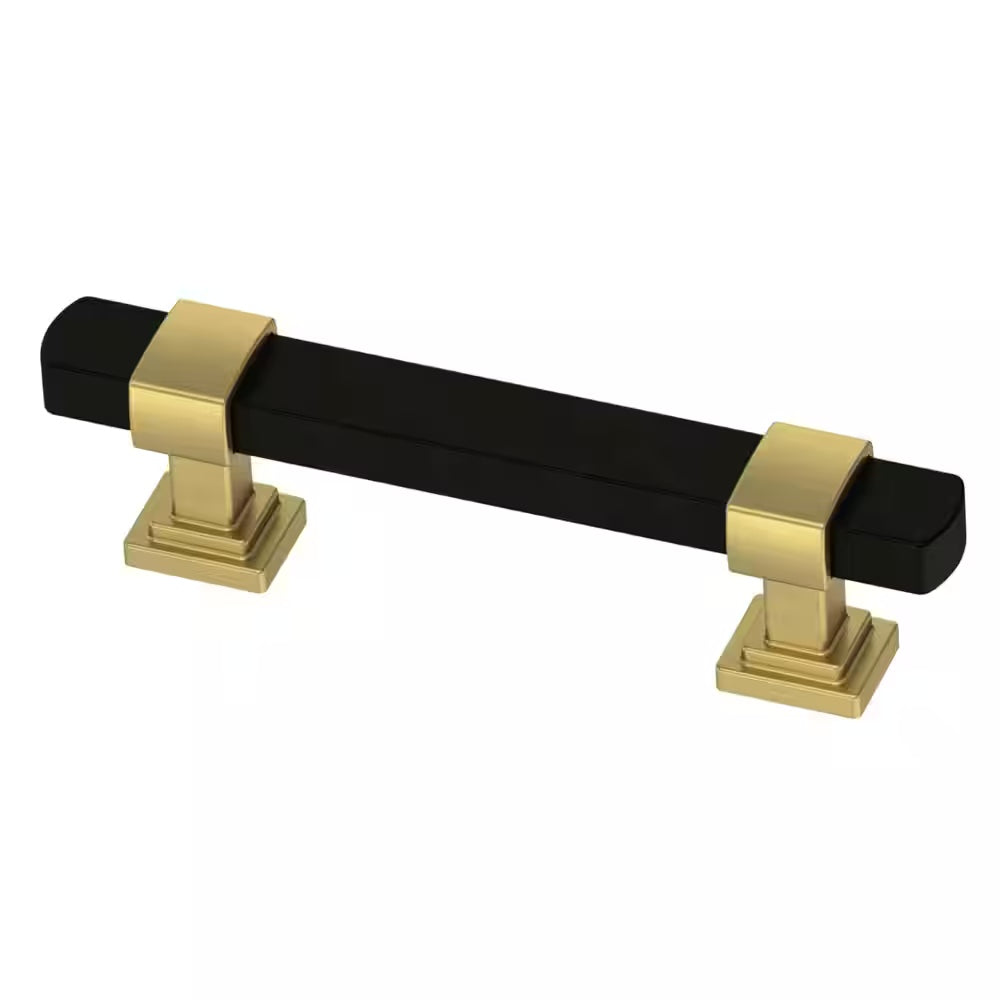 COOPER — Brushed Brass and Matte Black Drawer Pull