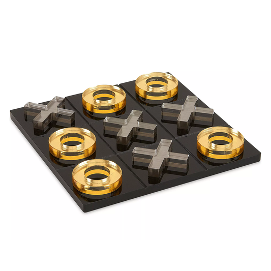 Lucite Black & Gold Tic-Tac-Toe