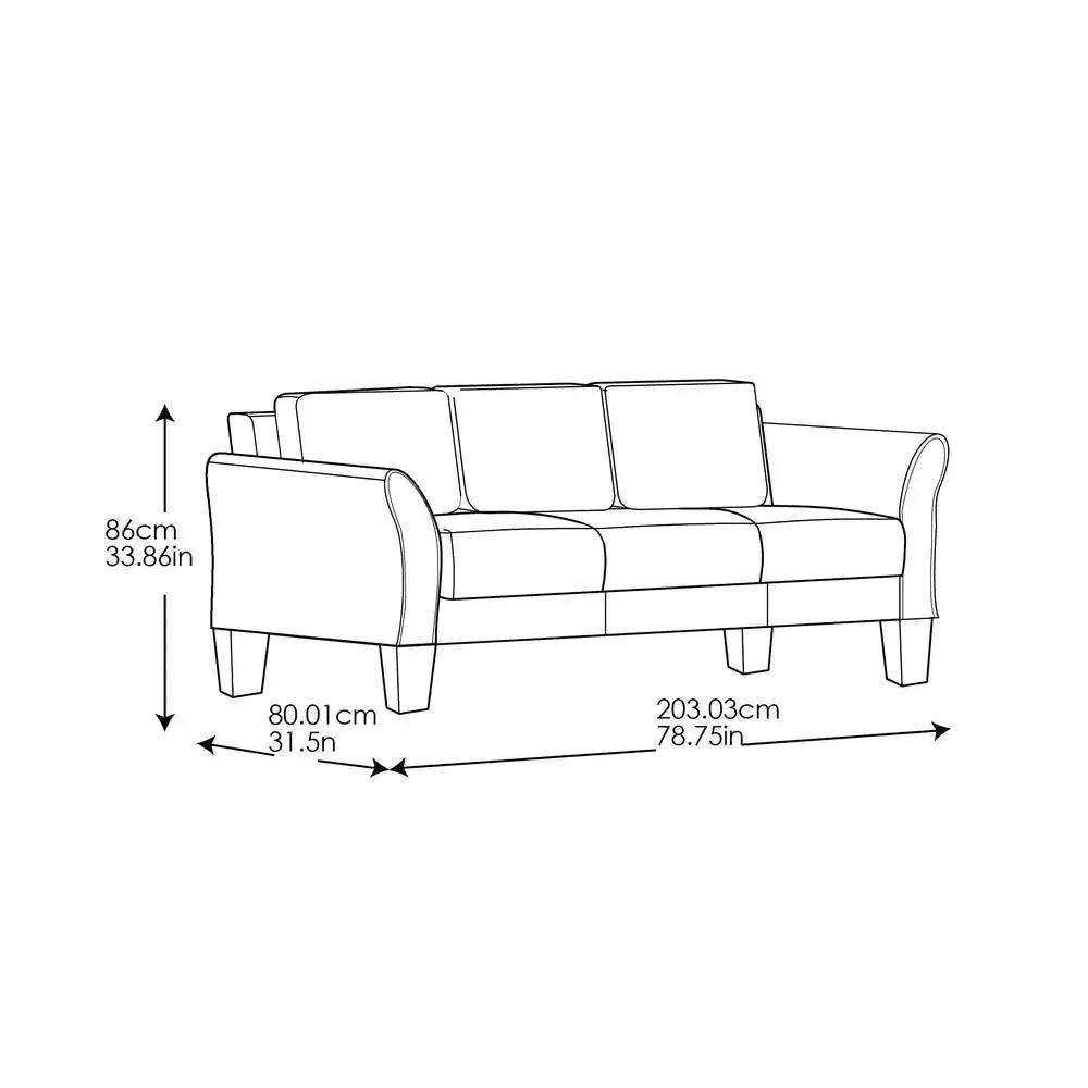 ISSAC — Tuxedo Microfiber Loveseat