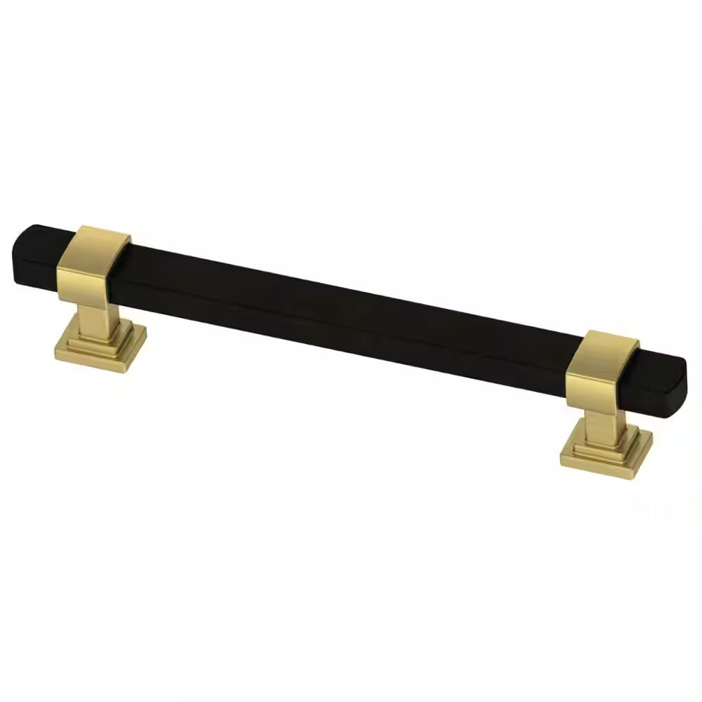 COOPER — Brushed Brass and Matte Black Drawer Pull