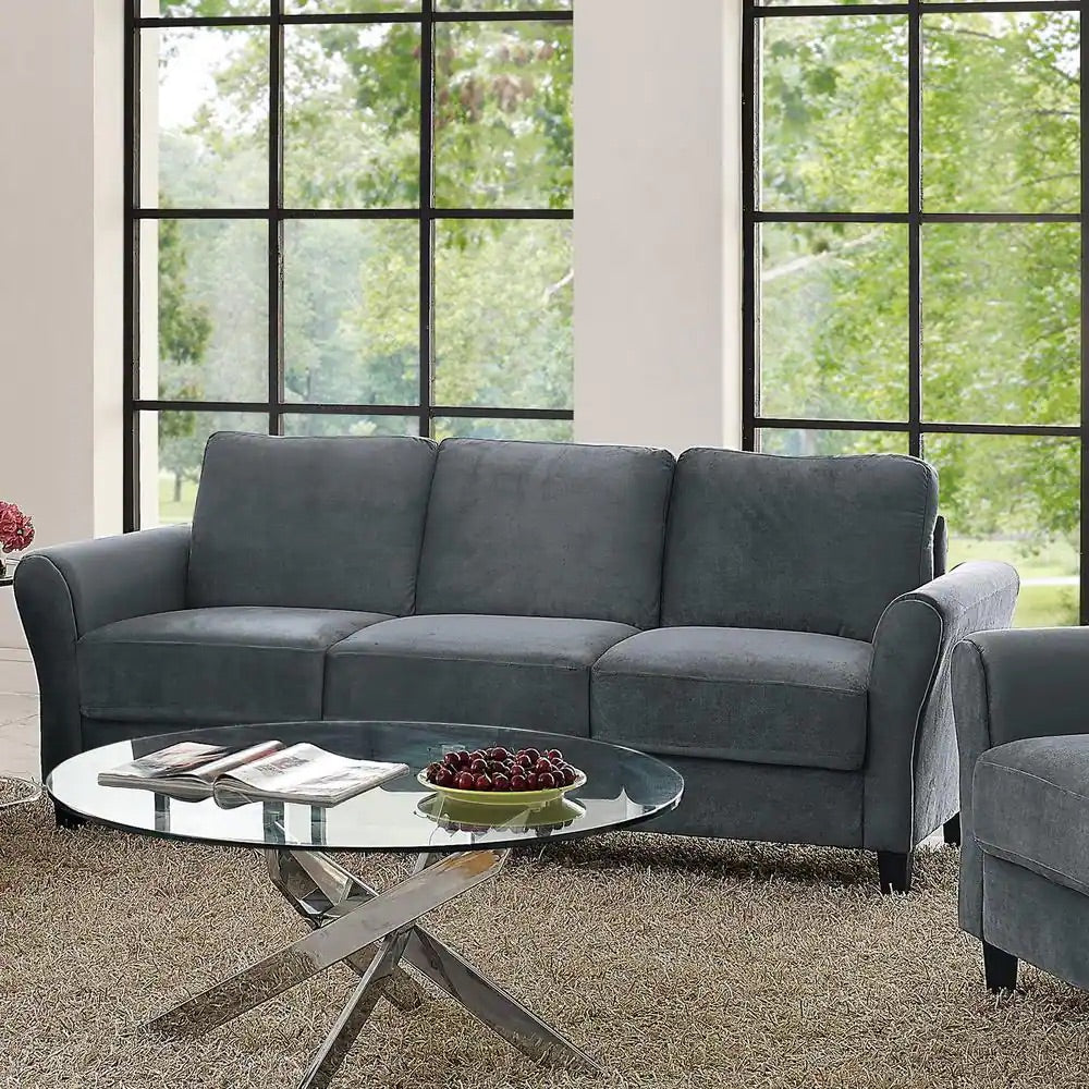 ISSAC — Tuxedo Microfiber Loveseat