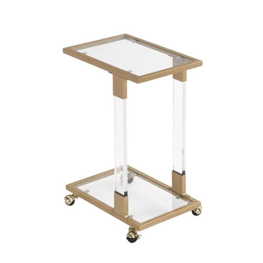 Gold & Acrylic C-Style Table