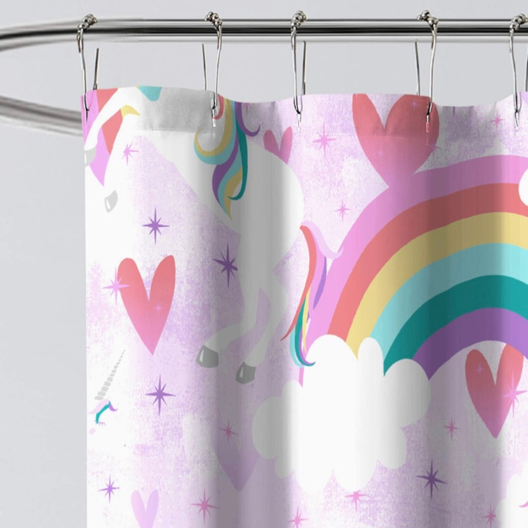 Rainbow Unicorn Shower Curtain