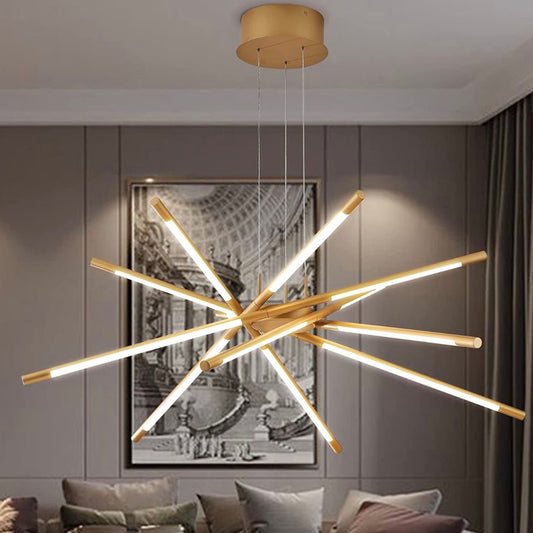 GIA — 12 Light LED Stick Chandelier