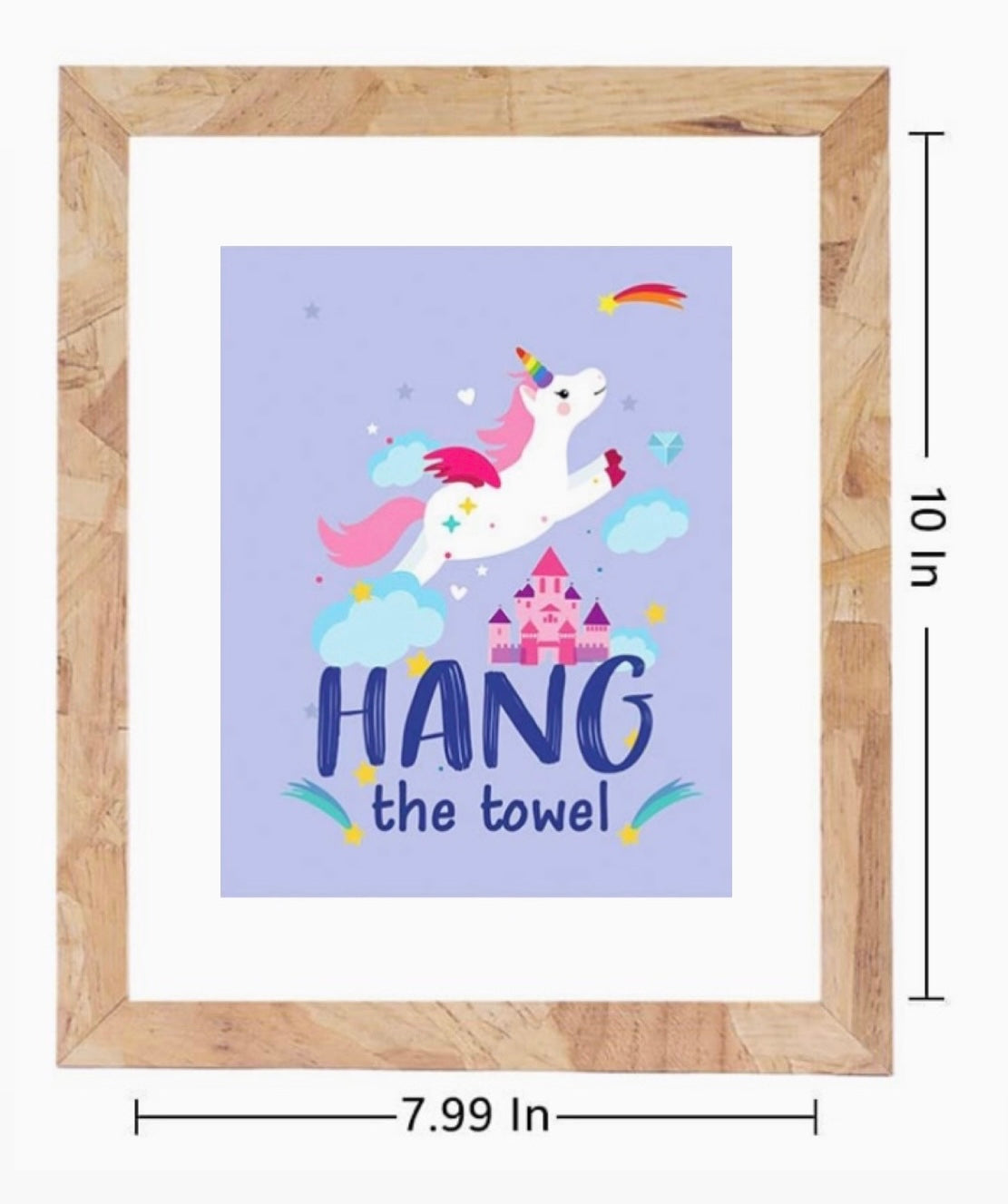 Watercolor Unicorn Bathroom Wall Art