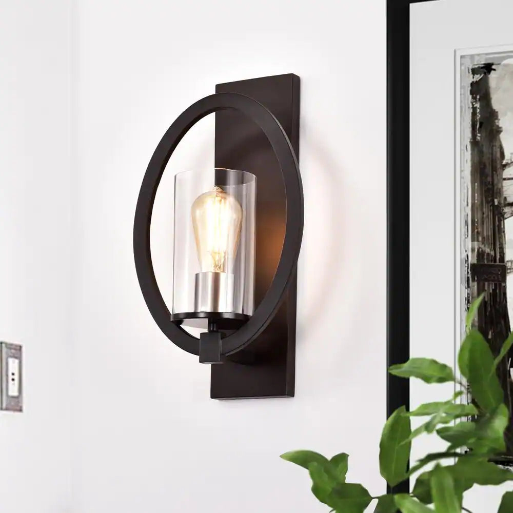 GAVIN — Black Open Ring Sconce