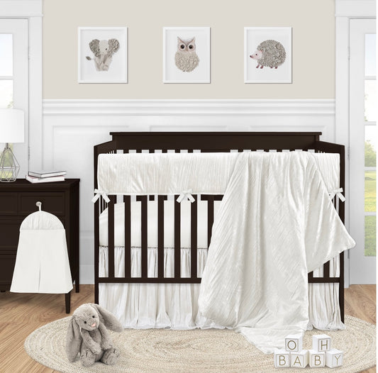 Crinkled Velvet Crib Skirt