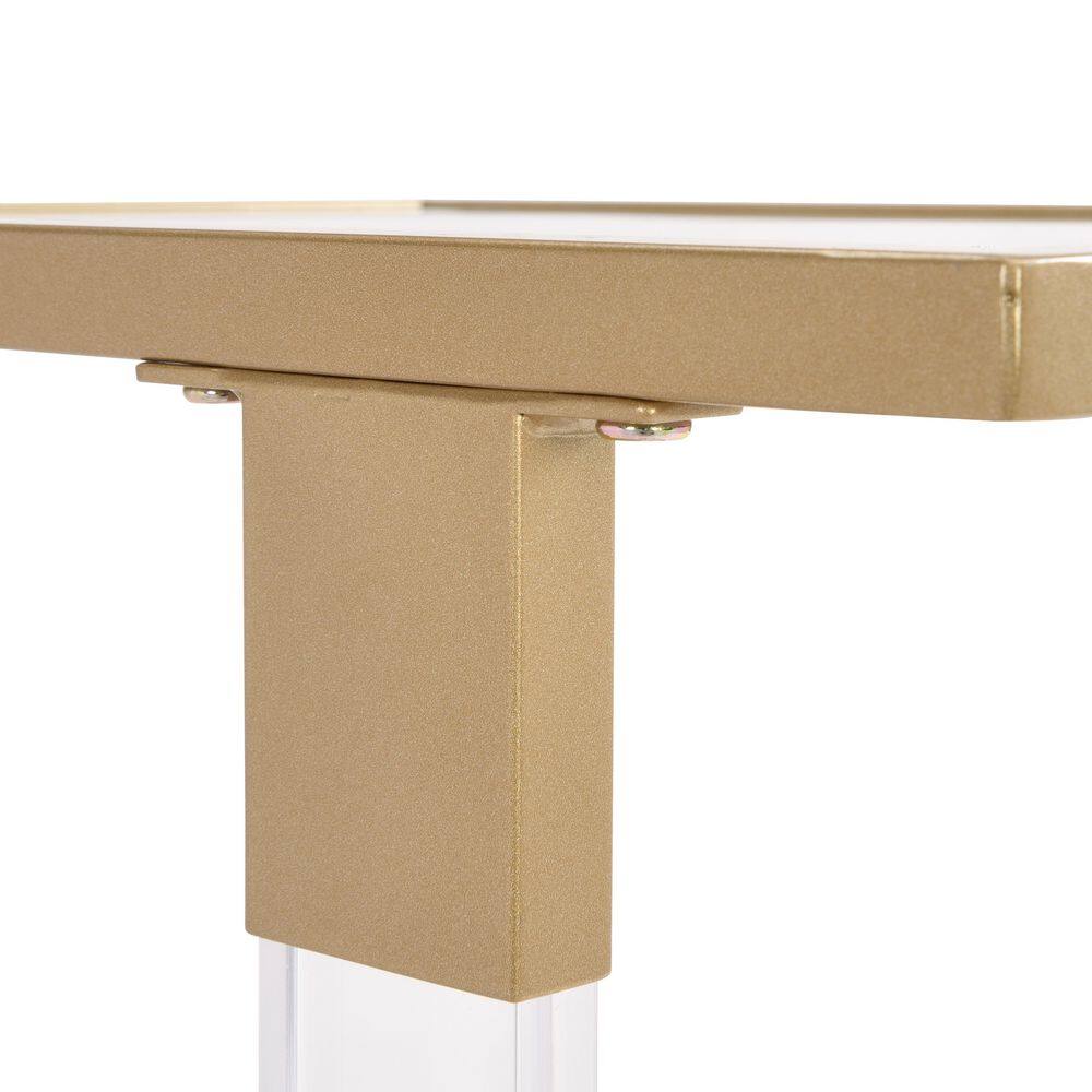 Gold & Acrylic C-Style Table