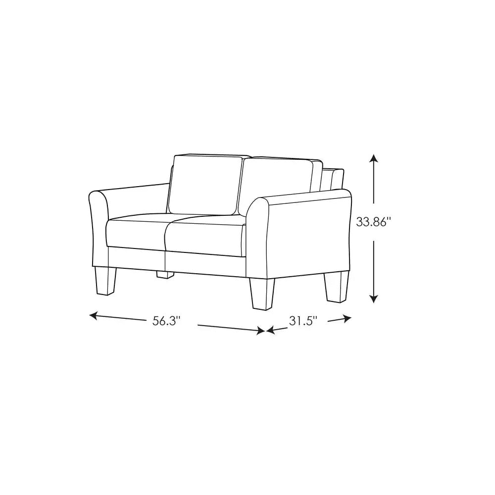 ISSAC — Tuxedo Microfiber Loveseat