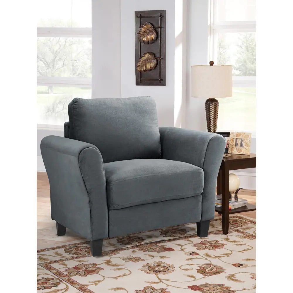 ISSAC — Tuxedo Microfiber Loveseat