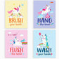 Watercolor Unicorn Bathroom Wall Art