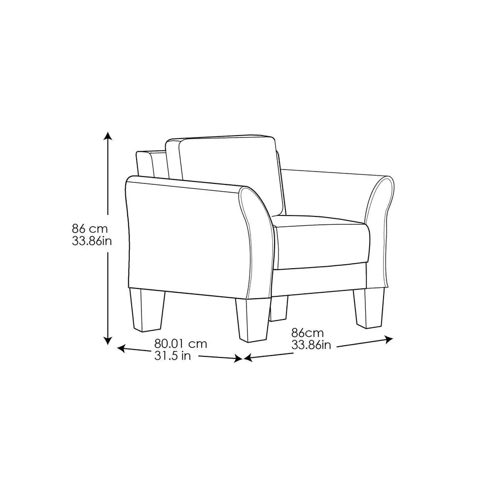 ISSAC — Tuxedo Microfiber Loveseat