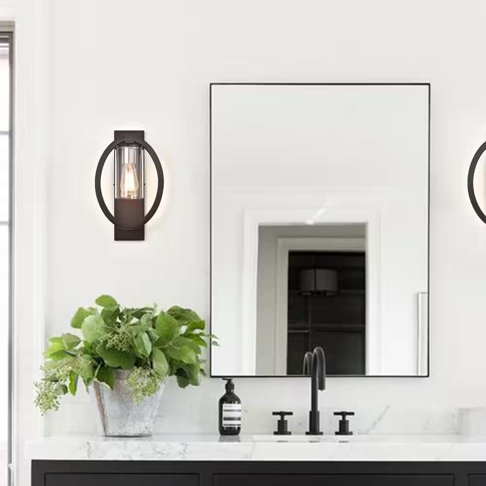 GAVIN — Black Open Ring Sconce