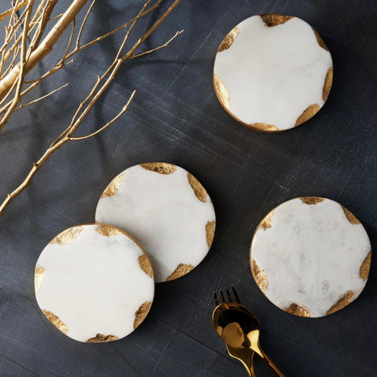 Marble Drink Coasters — 4 pc